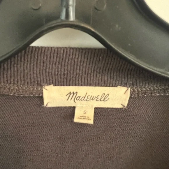 Madewell Charcoal Long Sleeve Top - Picture 2 of 4